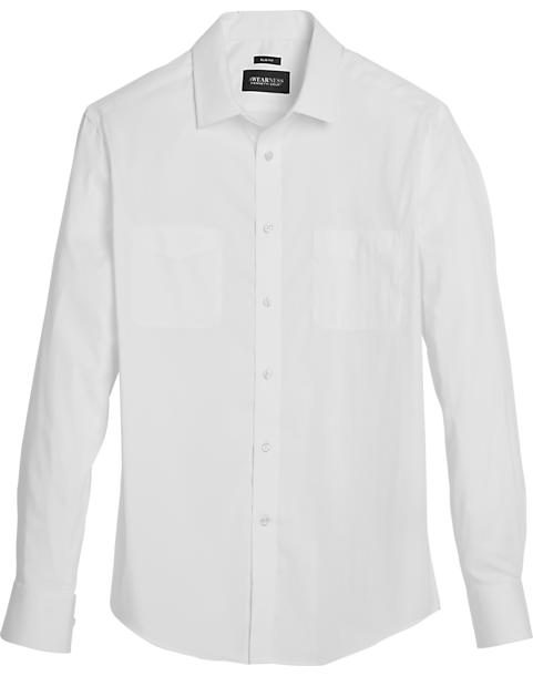 Awearness Kenneth Cole Slim Fit Military Sport Shirt, Bright White 3 Awearness Kenneth Cole Slim Fit Military Sport Shirt, Bright White