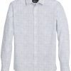 Awearness Kenneth Cole Modern Fit Sport Shirt, Light Blue Hatch Pattern