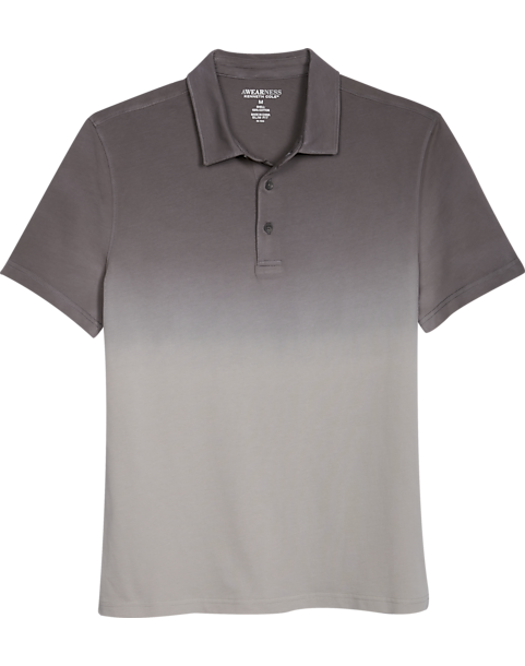 Awearness Kenneth Cole Slim Fit Polo Shirt, Gray Ombre 3 Awearness Kenneth Cole Slim Fit Polo Shirt, Gray Ombre