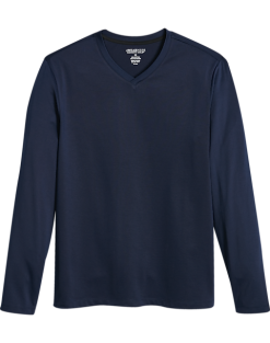 Awearness Kenneth Cole Slim Fit V-Neck Long Sleeve T-Shirt, Navy
