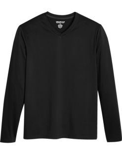 Awearness Kenneth Cole Slim Fit V-Neck Long Sleeve T-Shirt, Black