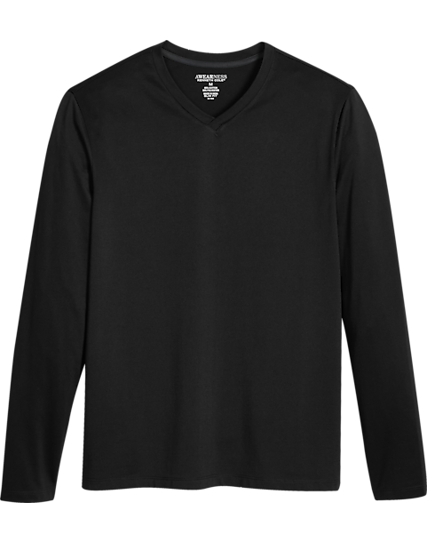 Awearness Kenneth Cole Slim Fit V-Neck Long Sleeve T-Shirt, Black 3 Awearness Kenneth Cole Slim Fit V-Neck Long Sleeve T-Shirt, Black