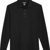 Awearness Kenneth Cole Modern Fit Long Sleeve Polo, Black