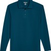 Awearness Kenneth Cole Modern Fit Long Sleeve Polo, Teal