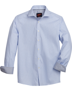 Egara Slim Fit Spread Collar Sport Shirt, Blue