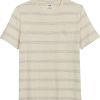 Joseph Abboud Modern Fit Short Sleeve Crew Neck T-Shirt, Cream Stripe
