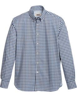 Joseph Abboud Modern Fit Sport Shirt, Blue Shadow Plaid