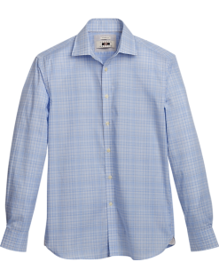 Joseph Abboud Modern Fit Sport Shirt, Blue Fine Plaid