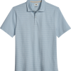 Joseph Abboud Modern Fit Slub Polo, Light Blue Stripe