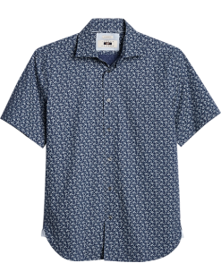 Joseph Abboud Modern Fit Sport Shirt, Navy Mini Floral