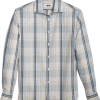 Joseph Abboud Modern Fit Sport Shirt Light Blue Madras Plaid