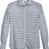 Joseph Abboud Modern Fit Sport Shirt, Blue Paisley Mosaic -Dress Shirts Sales MW40 6MW2 14 JOSEPH ABBOUD BLUE MAIN