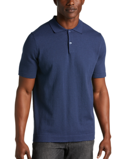Joseph Abboud Modern Fit Sweater Polo, Heathered Navy