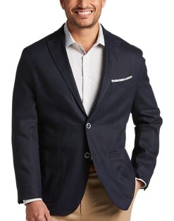 Joseph Abboud Modern Fit Linen Soft Jacket, Navy