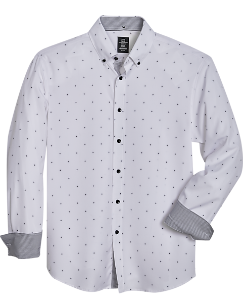 Michael Strahan Four-Way Stretch Modern Fit Sport Shirt, Navy Stars 3 Michael Strahan Four-Way Stretch Modern Fit Sport Shirt, Navy Stars