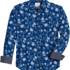 Con.Struct Slim Fit Spread Collar Sport Shirt, Navy Floral -Dress Shirts Sales MW40 6MXU 01 CONSTRUCT NAVY MAIN