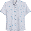 Con.Struct Slim Fit Short Sleeve Sport Shirt White & Blue Paisley -Dress Shirts Sales MW40 6MY2 10 CONSTRUCT WHITE MAIN