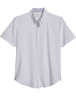 Con.Struct Slim Fit Short Sleeve Sport Shirt, White
