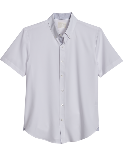 Con.Struct Slim Fit Short Sleeve Sport Shirt, White 3 Con.Struct Slim Fit Short Sleeve Sport Shirt, White