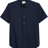 Con.Struct Slim Fit Short Sleeve Sport Shirt Navy -Dress Shirts Sales MW40 6MY9 01 CONSTRUCT NAVY MAIN