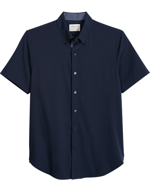 Con.Struct Slim Fit Short Sleeve Sport Shirt Navy 3 Con.Struct Slim Fit Short Sleeve Sport Shirt Navy