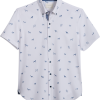 Con.Struct Slim Fit Short Sleeve Sport Shirt, White & Navy Dogs 1 Con.Struct Slim Fit Short Sleeve Sport Shirt, White & Navy Dogs -Dress Shirts Sales MW40 6MYM 10 CONSTRUCT WHITE MAIN