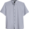 Michael Strahan Modern Fit Short Sleeve Sport Shirt White Woven Pattern 2 Michael Strahan Modern Fit Short Sleeve Sport Shirt White Woven Pattern -Dress Shirts Sales MW40 6MYZ 10 MICHAEL STRAHAN WHITE MAIN