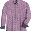 Michael Strahan Modern Fit Sport Shirt Lavender Floral -Dress Shirts Sales MW40 6MZ1 16 MICHAEL STRAHAN LAVENDER MAIN