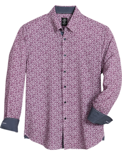 Michael Strahan Modern Fit Sport Shirt Lavender Floral