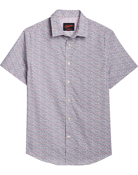 Egara Slim Fit Sport Shirt, Pink Tiny Berries 3 Egara Slim Fit Sport Shirt, Pink Tiny Berries