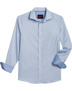 Egara Slim Fit Sport Shirt, Medium Blue Stripe