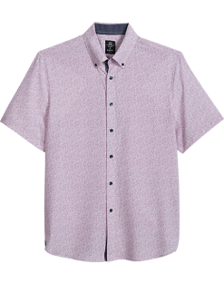 Michael Strahan Modern Fit Four-Way Stretch Short Sleeve Sport Shirt, Pink Liberty Floral