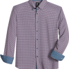 Michael Strahan Modern Fit Button-Down Collar 4-Way Stretch Sport Shirt Pink Grid 1 Michael Strahan Modern Fit Button-Down Collar 4-Way Stretch Sport Shirt Pink Grid -Dress Shirts Sales MW40 6N2N 97 MICHAEL STRAHAN PINK MAIN
