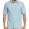 Cubavera Modern Fit EcoSelect Textured Guayabera Shirt, Blue