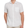 Cubavera Modern Fit TravelSelect Linen Blend Shirt, White