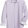 Report Collection Slim Fit Four-Way Stretch Sport Shirt, Purple Mini Square Print -Dress Shirts Sales MW40 6N5Y 16 REPORT COLLECTION PURPLE NEW MAIN