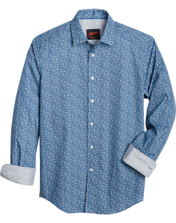 Egara Slim Fit Sport Shirt, Blue Floral