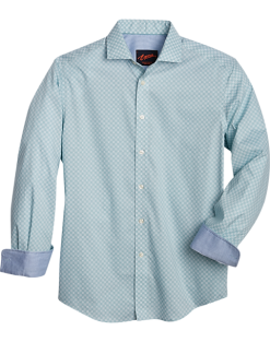 Egara Slim Fit Sport Shirt, Aqua Tile