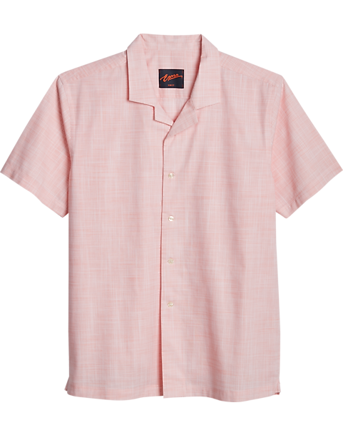 Egara Slim Fit Short Sleeve Sport Shirt, Coral 3 Egara Slim Fit Short Sleeve Sport Shirt, Coral
