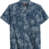 Egara Slim Fit Short Sleeve Sport Shirt, Teal Palmetto -Dress Shirts Sales MW40 6N8G 93 EGARA TEAL MAIN