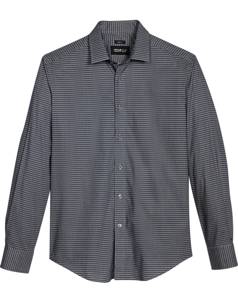 Awearness Kenneth Cole Slim Fit Spread Collar Sport Shirt, Navy Check 3 Awearness Kenneth Cole Slim Fit Spread Collar Sport Shirt, Navy Check
