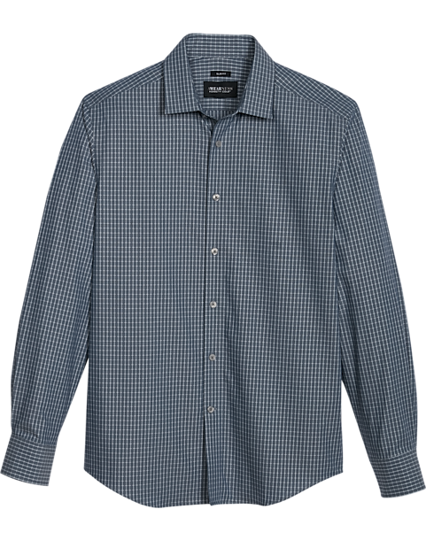 Awearness Kenneth Cole Slim Fit Spread Collar Sport Shirt, Charcoal Check 3 Awearness Kenneth Cole Slim Fit Spread Collar Sport Shirt, Charcoal Check