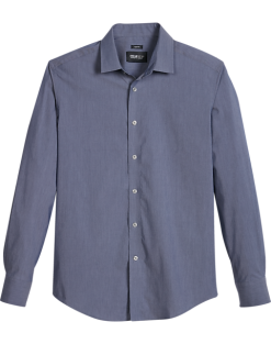Awearness Kenneth Cole Slim Fit Spread Collar Sport Shirt, Charcoal