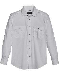 Awearness Kenneth Cole Slim Fit Spread Collar Sport Shirt, White