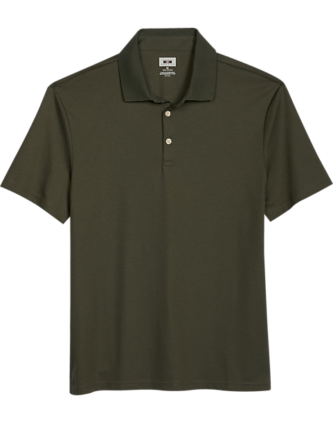 Joseph Abboud Modern Fit Luxe Cotton Polo, Olive Green 3 Joseph Abboud Modern Fit Luxe Cotton Polo, Olive Green