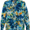 Paisley & Gray Slim Fit Button-Down Collar Sport Shirt, Blue And Yellow Feathers