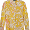 Paisley & Gray Slim Fit Spread Collar Sport Shirt, Yellow Tropical Bird