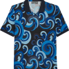 Paisley & Gray Polo, Navy Waves 1 Paisley & Gray Polo, Navy Waves -Dress Shirts Sales MW40 6NDU 01 PAISLEY GRAY NAVY MAIN