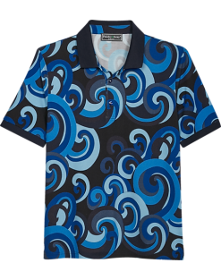 Paisley & Gray Polo, Navy Waves
