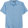 Paisley & Gray Slim Fit Short Sleeve Sport Shirt, Baby Blue
